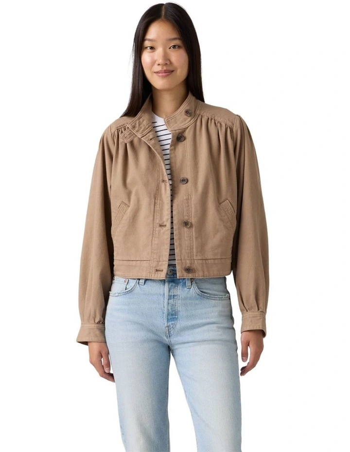 Parker Pretty Short Coat in Pine Bark image 4