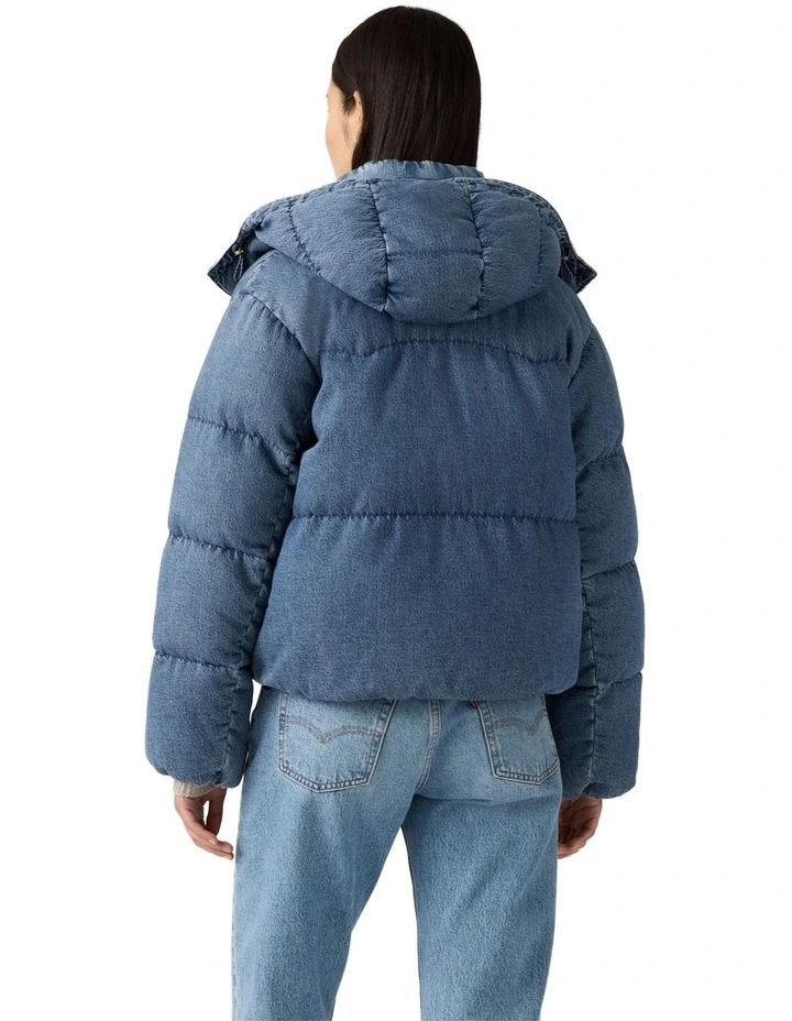 Western Bubble Short Puffer Jacket in City Worn image 2