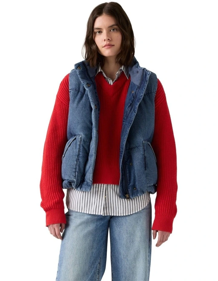 Western Puffed Waistcoat in City Worn image 4