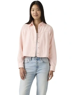 Logan Shacket in Dusty Crystal Pink