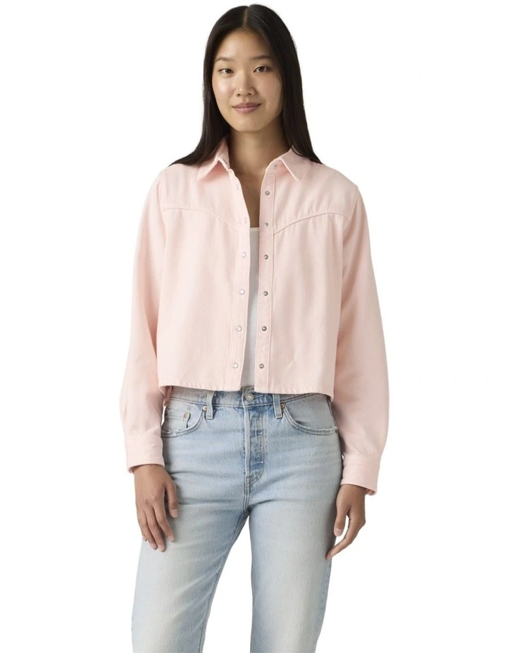 Logan Shacket in Dusty Crystal Pink image 1