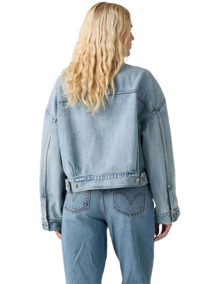 Loose Crop Trucker Jacket in Sunny Season image 2