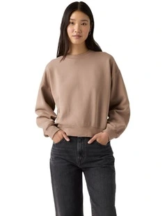 Vintage Boxy Sweatshirt in Pine Bark