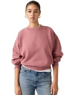 Vintage Boxy Sweatshirt in Crushed Berry