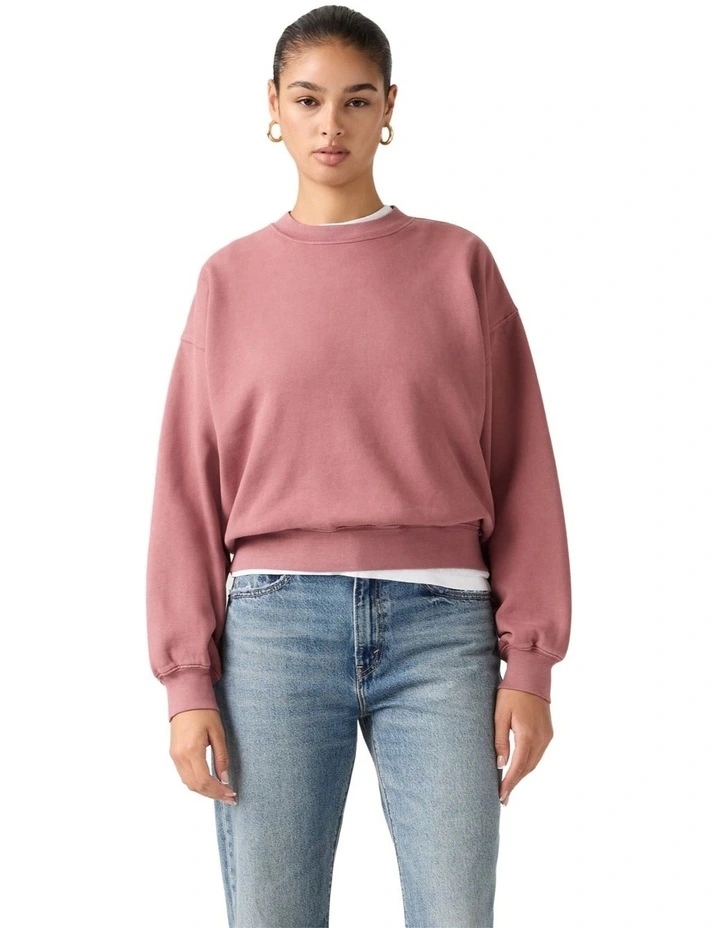 Vintage Boxy Sweatshirt in Crushed Berry image 4