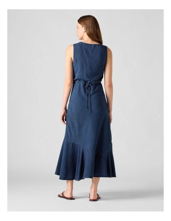 Brita Slip Dress in Dark Indigo image 2