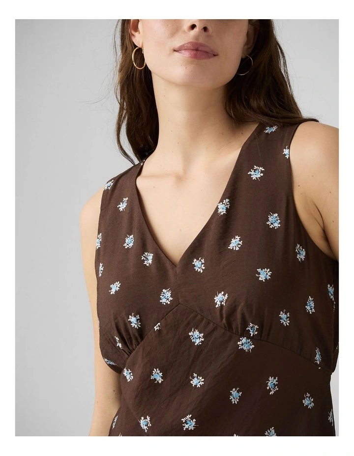 Brita Slip Dress in Runa Floral Java image 3