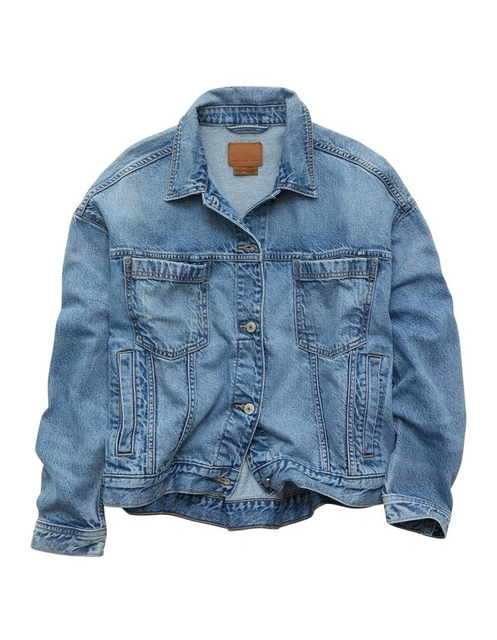 Denim Jacket in Light Wash image 3