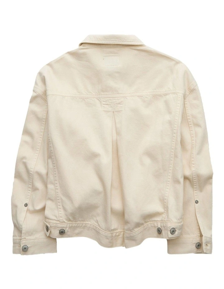 Denim Jacket in Cream image 4