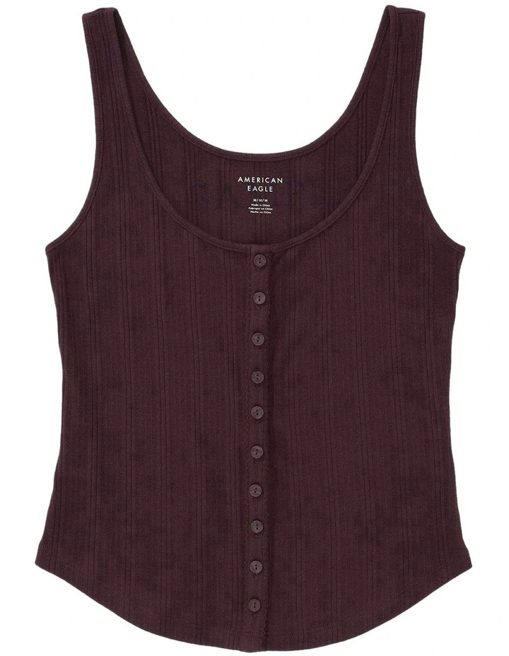 Pointelle Tank Top in Moonlight image 3