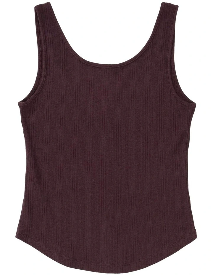 Pointelle Tank Top in Moonlight image 4