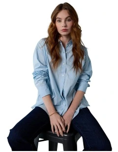 Perfect Button-Up Shirt in Light Blue