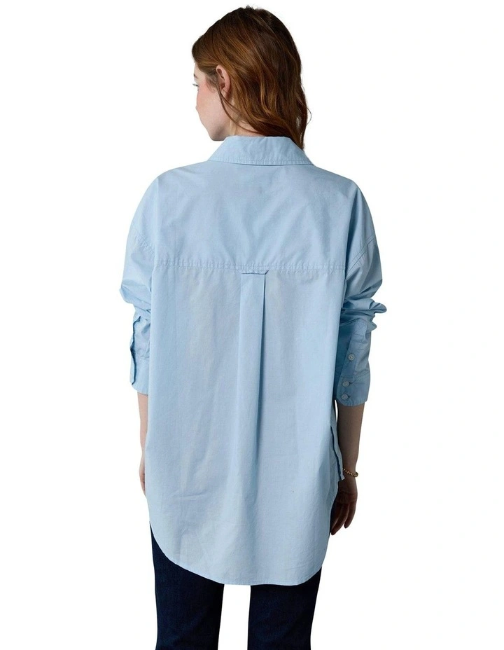 Perfect Button-Up Shirt in Light Blue image 2