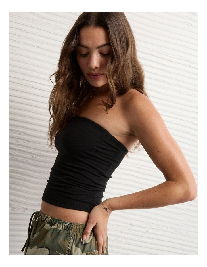 Double Take Tube Top in True Black image 1