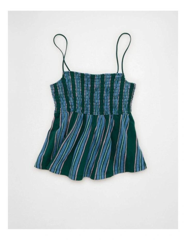 Sunchaser Babydoll Smocked Tank Top in Multi image 3
