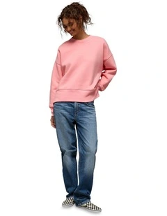 Everyday Luxe Oversized Sweatshirt in Pink Note