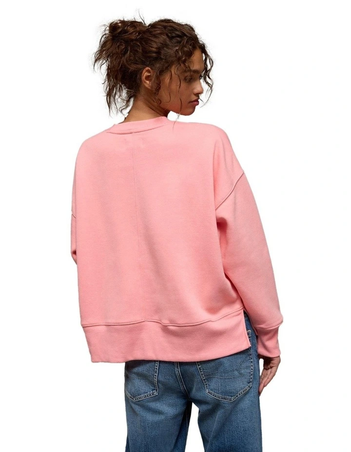 Everyday Luxe Oversized Sweatshirt in Pink Note image 2