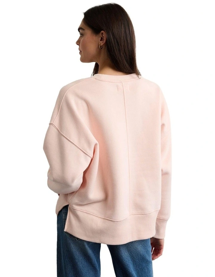 Everyday Luxe Oversized Sweatshirt in Beach Peach image 2