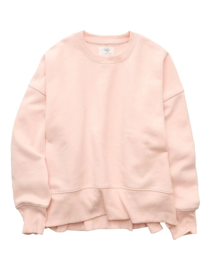 Everyday Luxe Oversized Sweatshirt in Beach Peach image 3