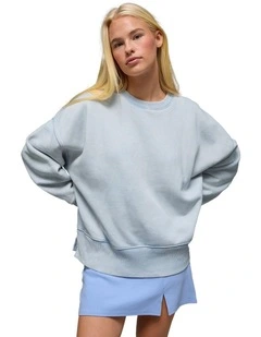 Everyday Luxe Oversized Sweatshirt in Light Blue