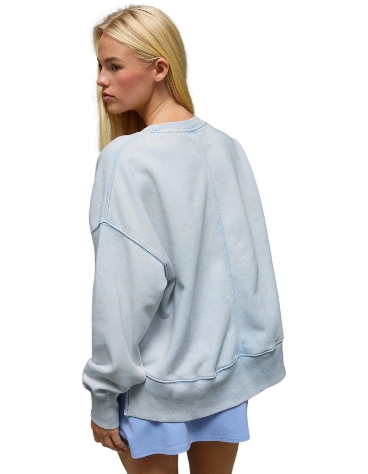 Everyday Luxe Oversized Sweatshirt in Light Blue image 2