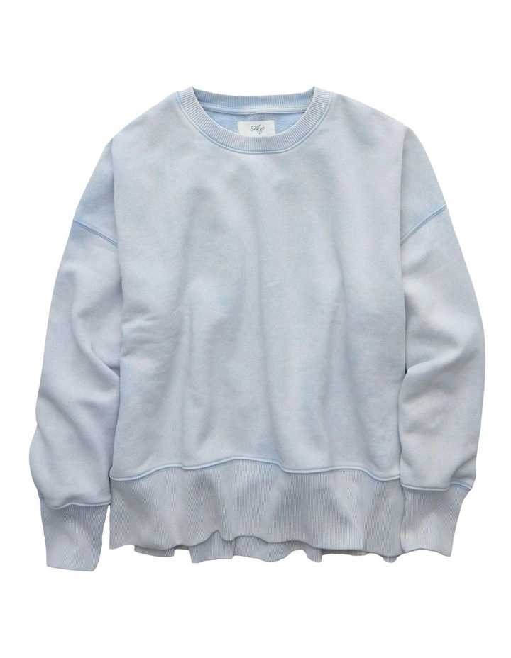 Everyday Luxe Oversized Sweatshirt in Light Blue image 3
