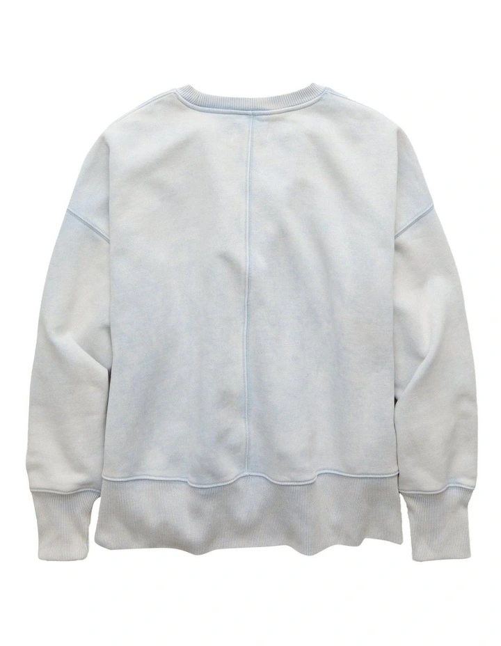 Everyday Luxe Oversized Sweatshirt in Light Blue image 4
