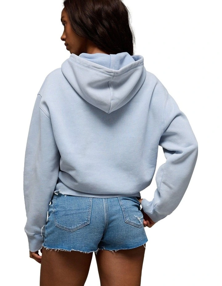 Everyday Luxe Graphic Hoodie in Blue image 2