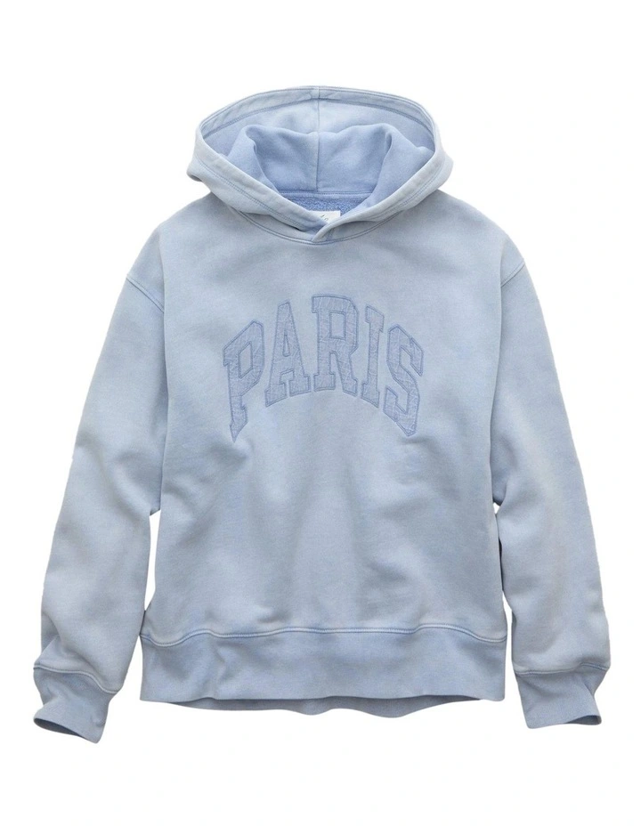 Everyday Luxe Graphic Hoodie in Blue image 3