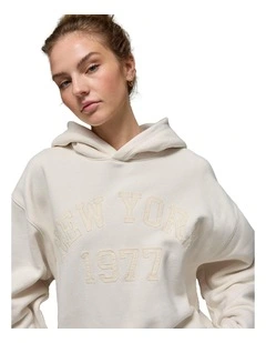 Everyday Luxe Graphic Hoodie in Chalk