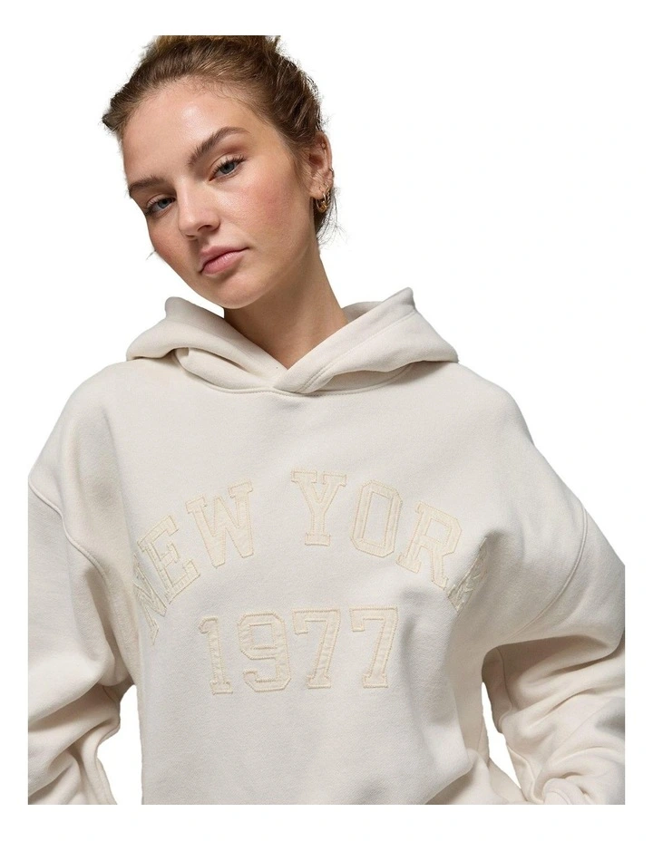 Everyday Luxe Graphic Hoodie in Chalk image 1