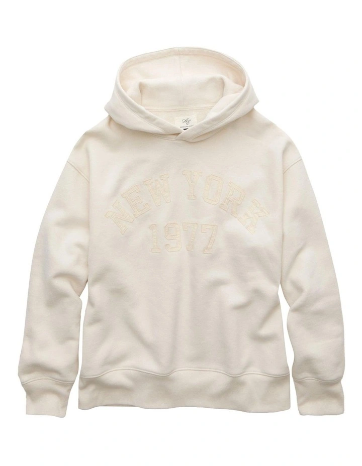Everyday Luxe Graphic Hoodie in Chalk image 3