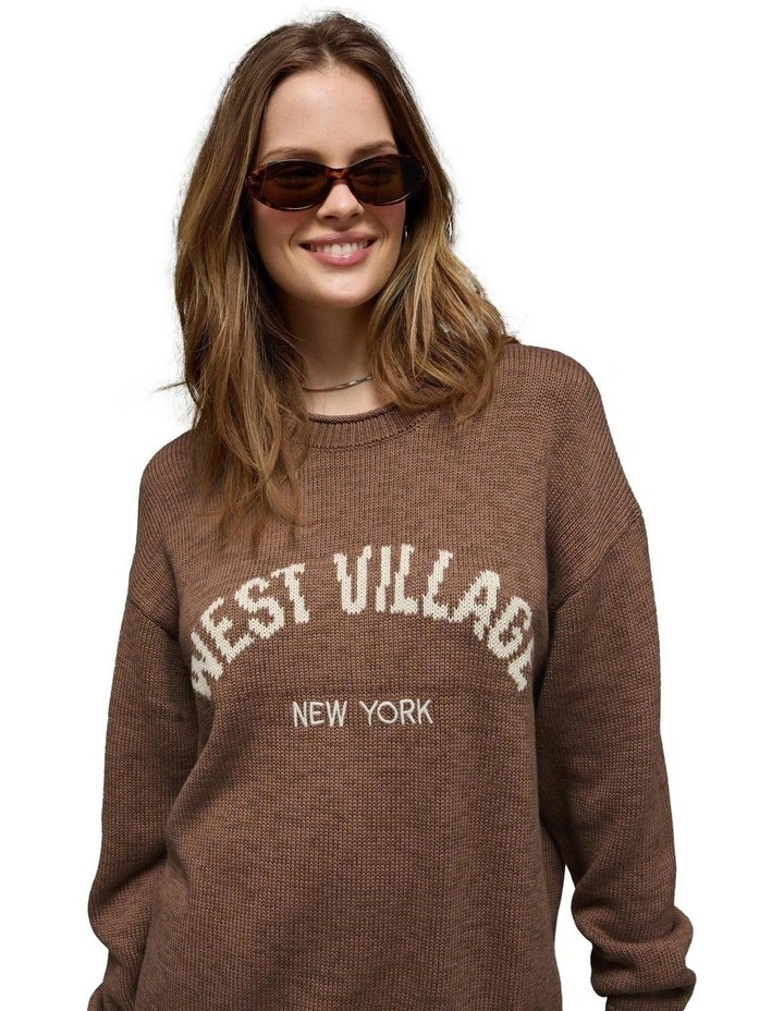 Big Hug Oversized Sweater in Brown image 1