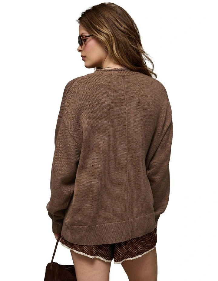 Big Hug Oversized Sweater in Brown image 2