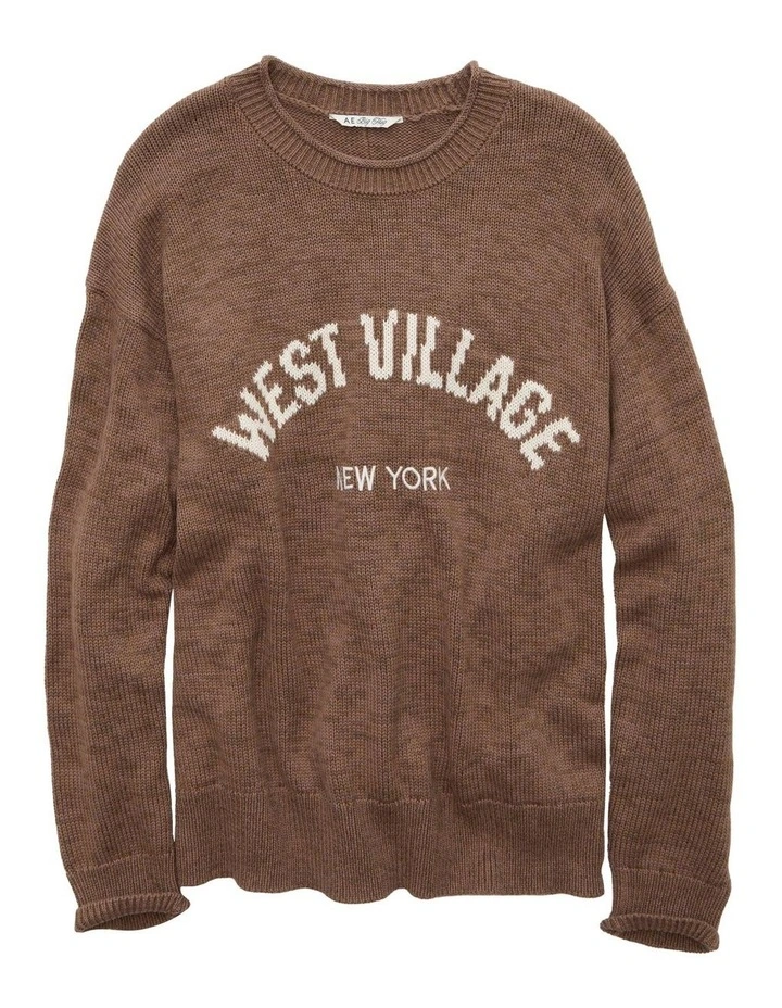 Big Hug Oversized Sweater in Brown image 3