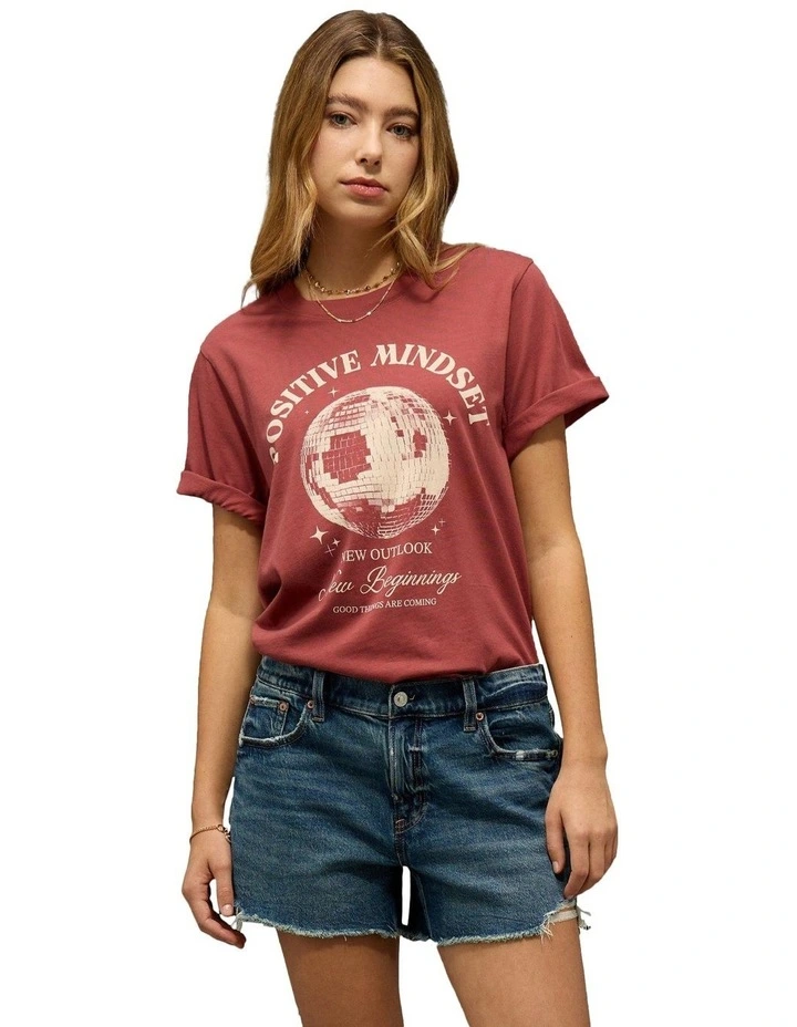 Stella Graphic T-shirt in Washed Red image 1