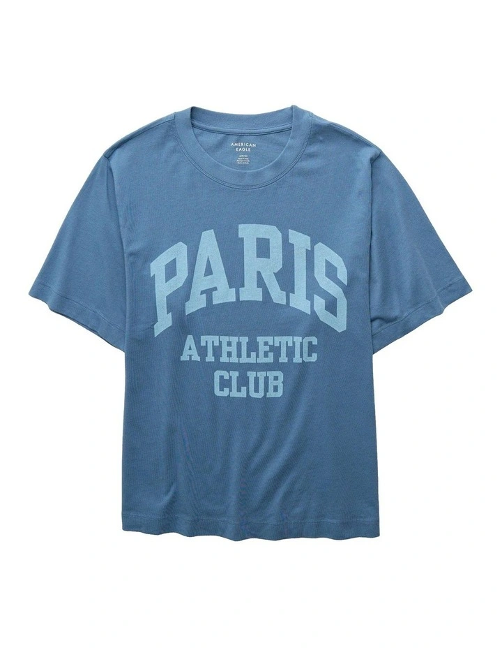 Stella Graphic T-shirt in Washed Blue image 3