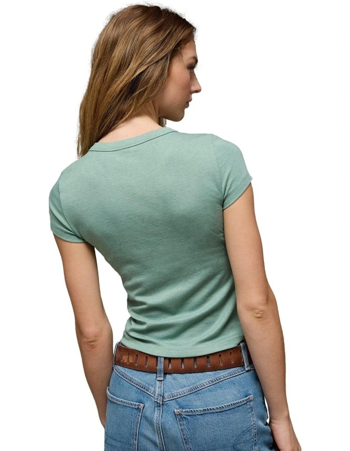 Hey Baby Tee in Green image 2