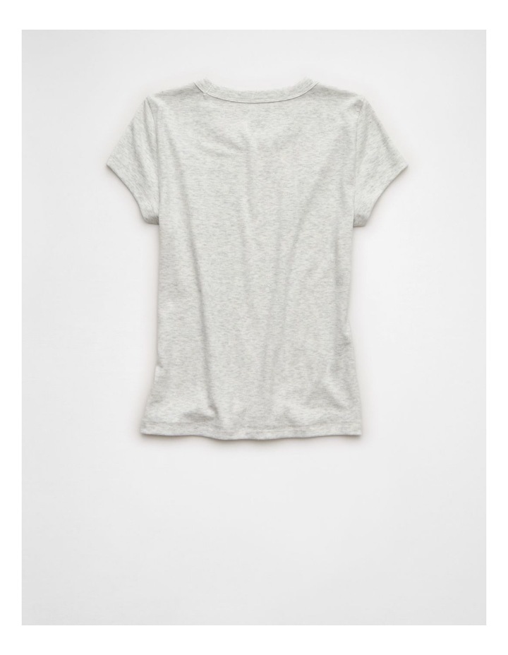 Hey Baby Tee in Light Heather Gray image 5