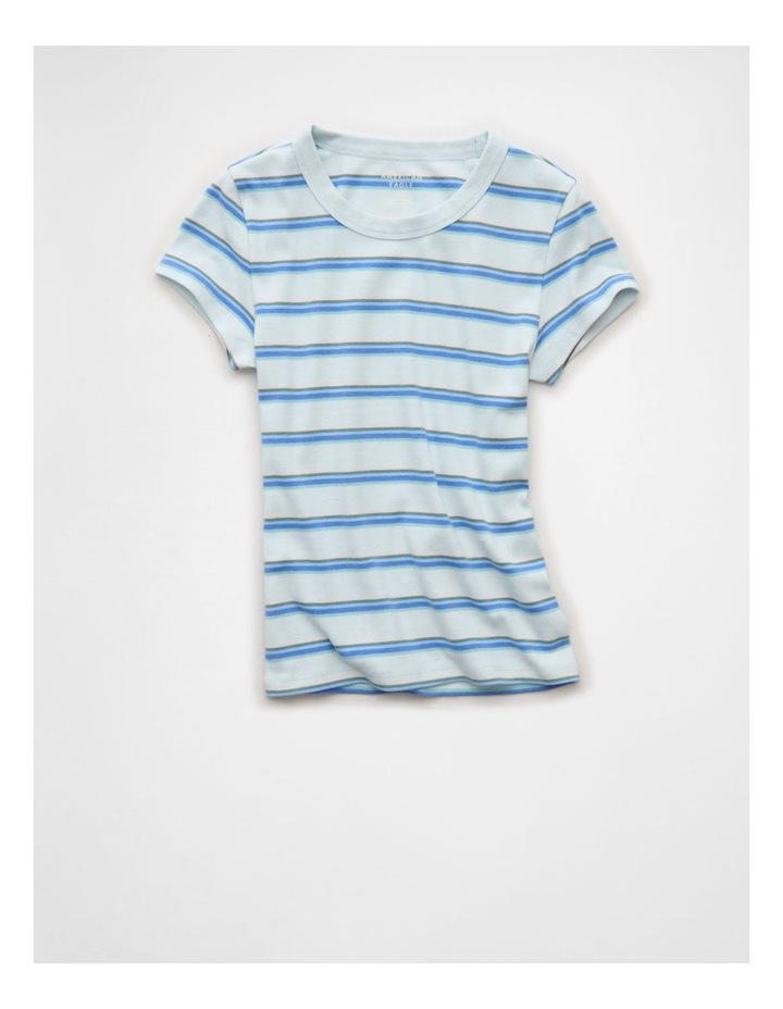 Hey Baby Tee in Light Blue Stripe image 5
