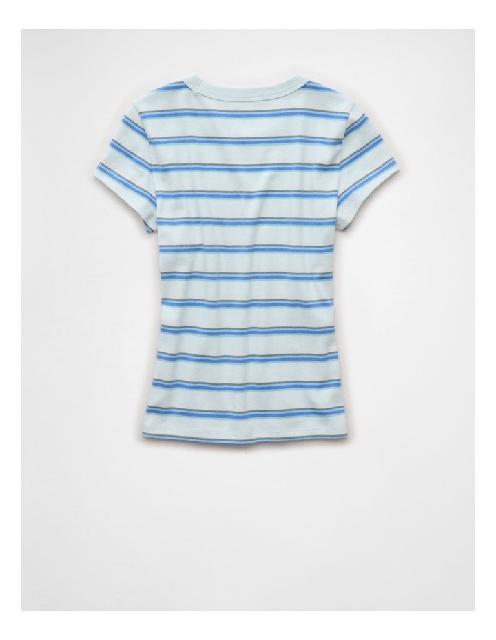 Hey Baby Tee in Light Blue Stripe image 6