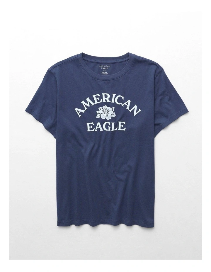 Everyday Luxe T-Shirt in Deep Sea Blue image 3