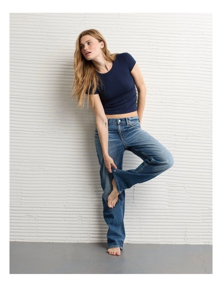 Hey Baby Tee in Navy image 1