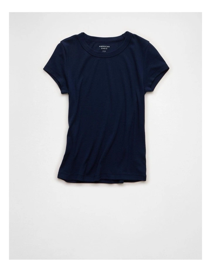 Hey Baby Tee in Navy image 3