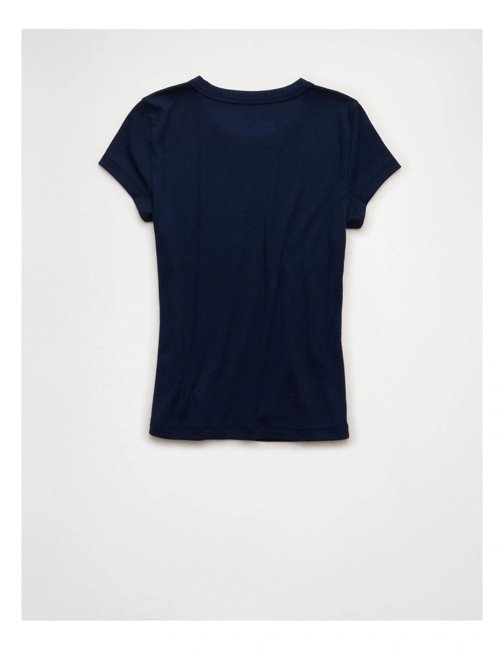 Hey Baby Tee in Navy image 4