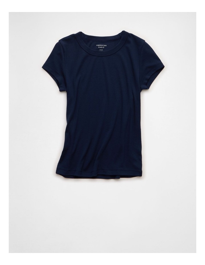 Hey Baby Tee in Navy image 5
