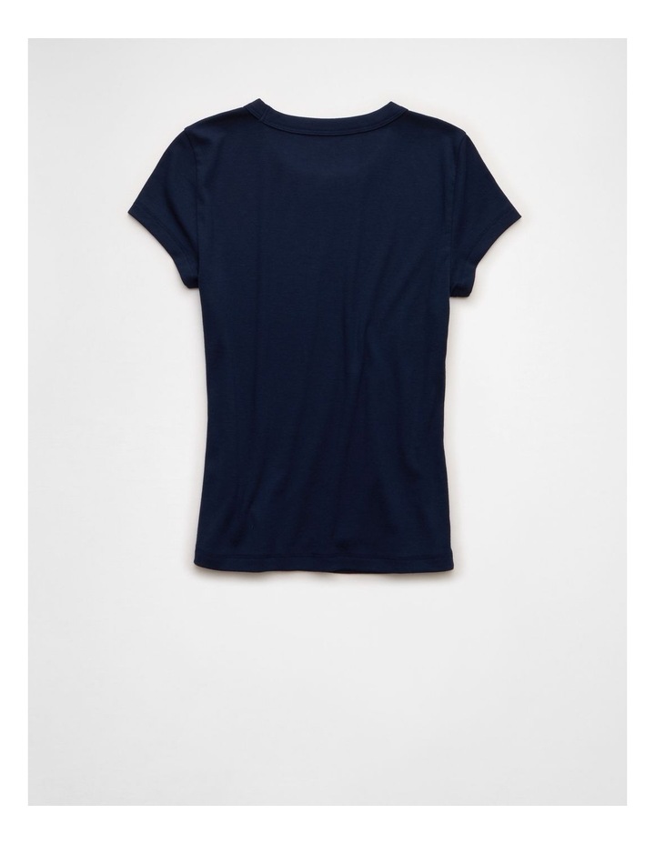 Hey Baby Tee in Navy image 6