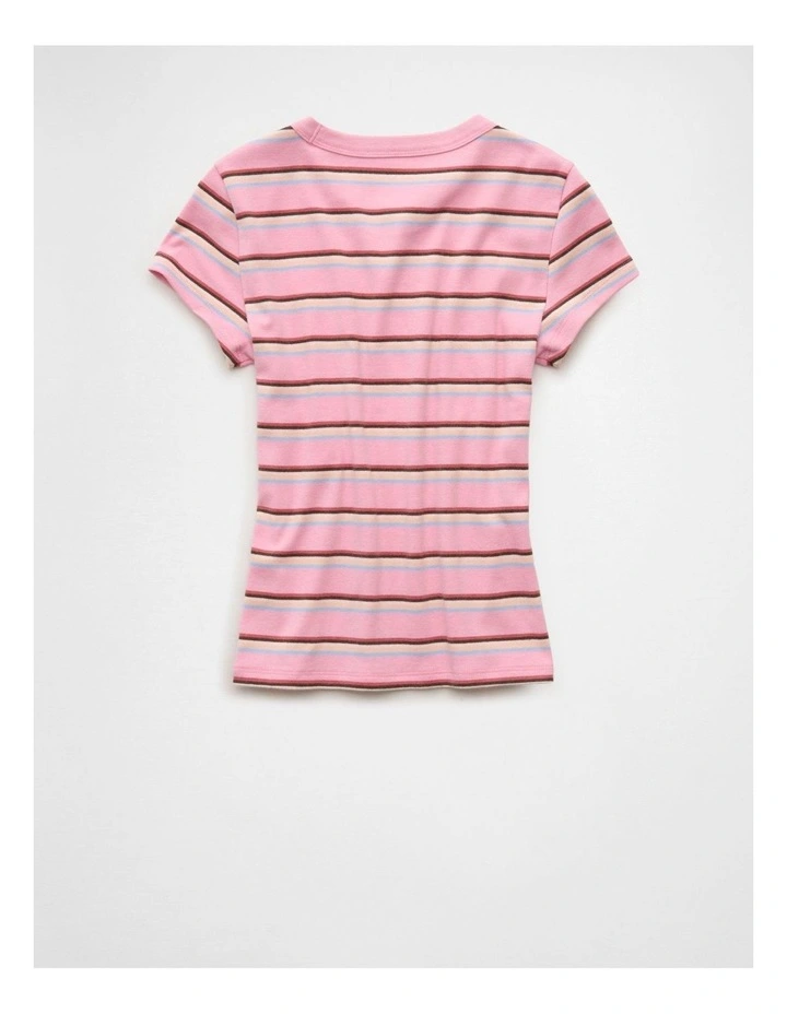 Hey Baby Tee in Dusty Pink image 4