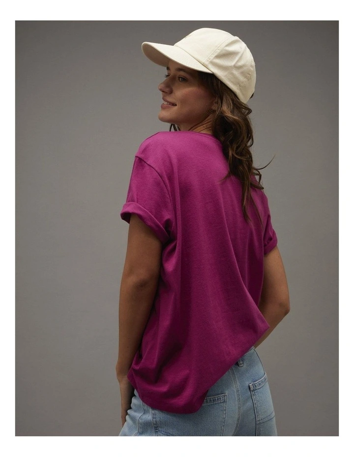 Everyday Luxe T-Shirt in Plum image 2