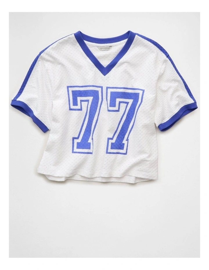 Graphic Mesh T-shirt in Gravity Blue image 3